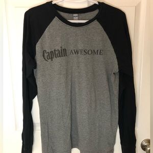 “Captain Awesome” Long Sleeve Shirt - Size Large
